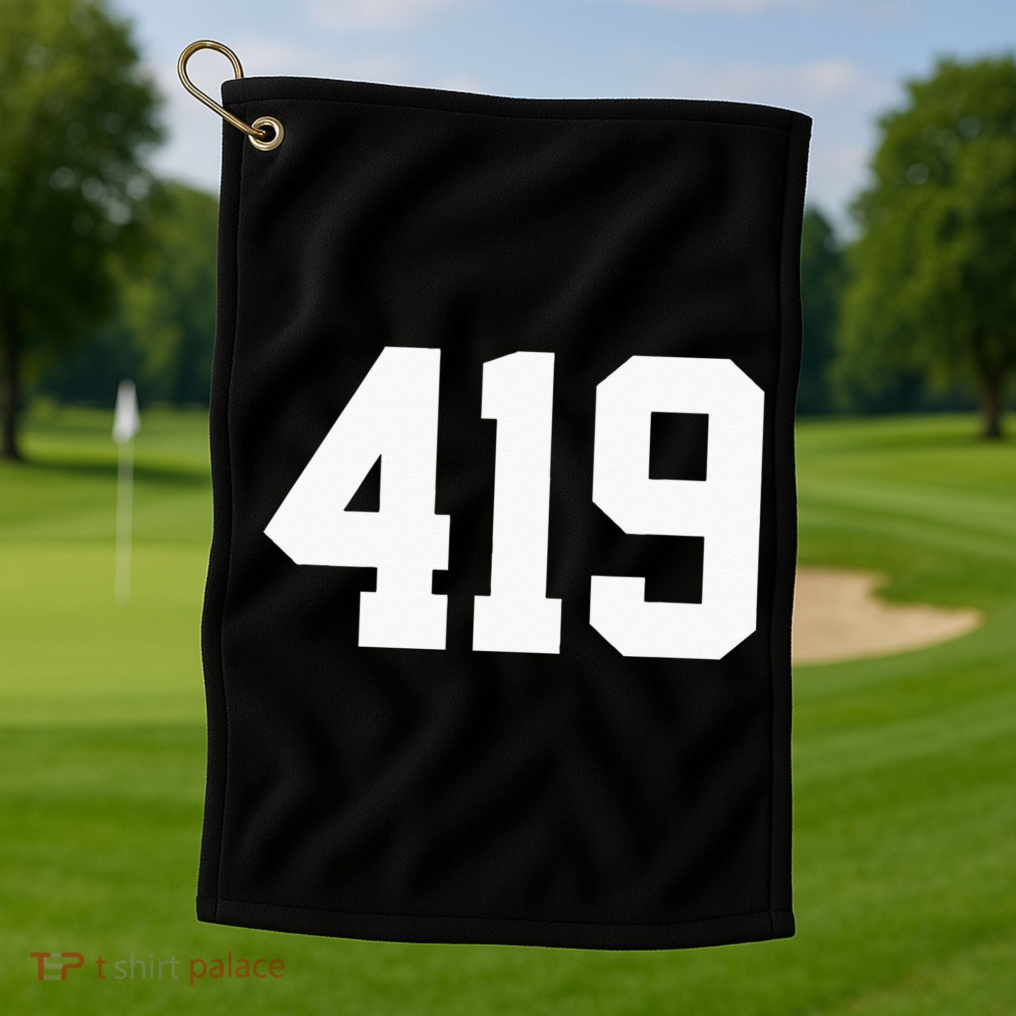 419 Area Code Toledo Sylvania Mansfield Lima Findlay Ohio Golf Towel