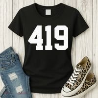 419 Area Code Toledo Sylvania Mansfield Lima Findlay Ohio Women's T-Shirt thumb 3