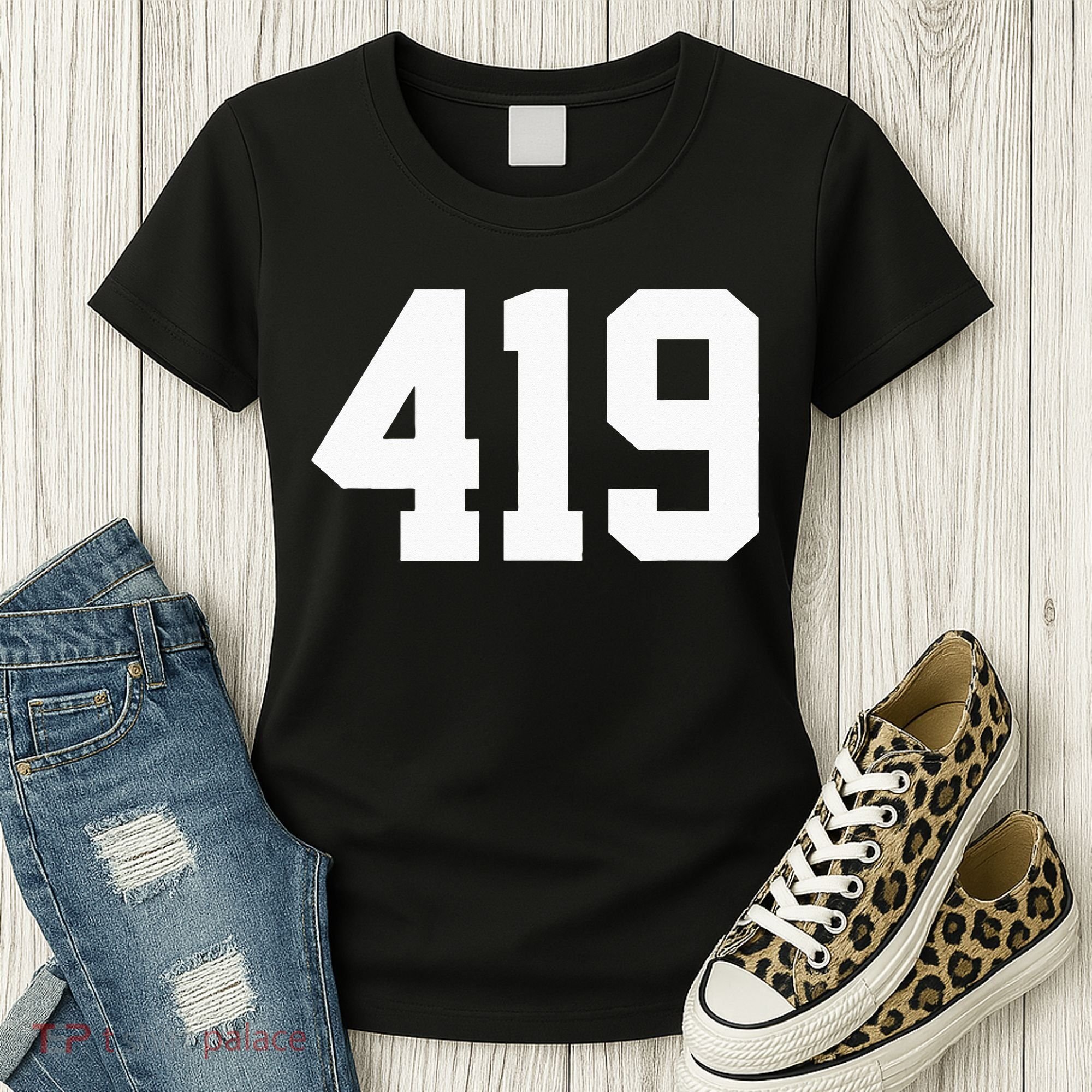 419 Area Code Toledo Sylvania Mansfield Lima Findlay Ohio Women's T-Shirt