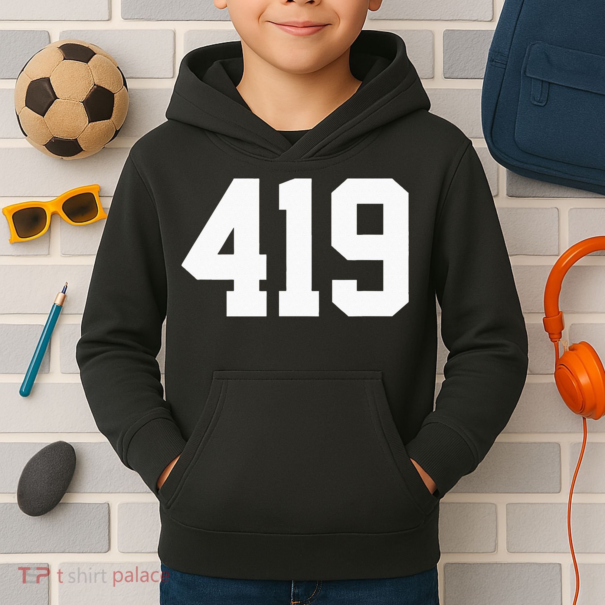 419 Area Code Toledo Sylvania Mansfield Lima Findlay Ohio Kids Hoodie