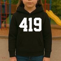 419 Area Code Toledo Sylvania Mansfield Lima Findlay Ohio Kids Hoodie thumb 3