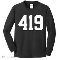 419 Area Code Toledo Sylvania Mansfield Lima Findlay Ohio Kids Long Sleeve Shirt thumb 0
