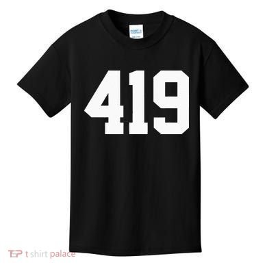 419 Area Code Toledo Sylvania Mansfield Lima Findlay Ohio Kids T-Shirt