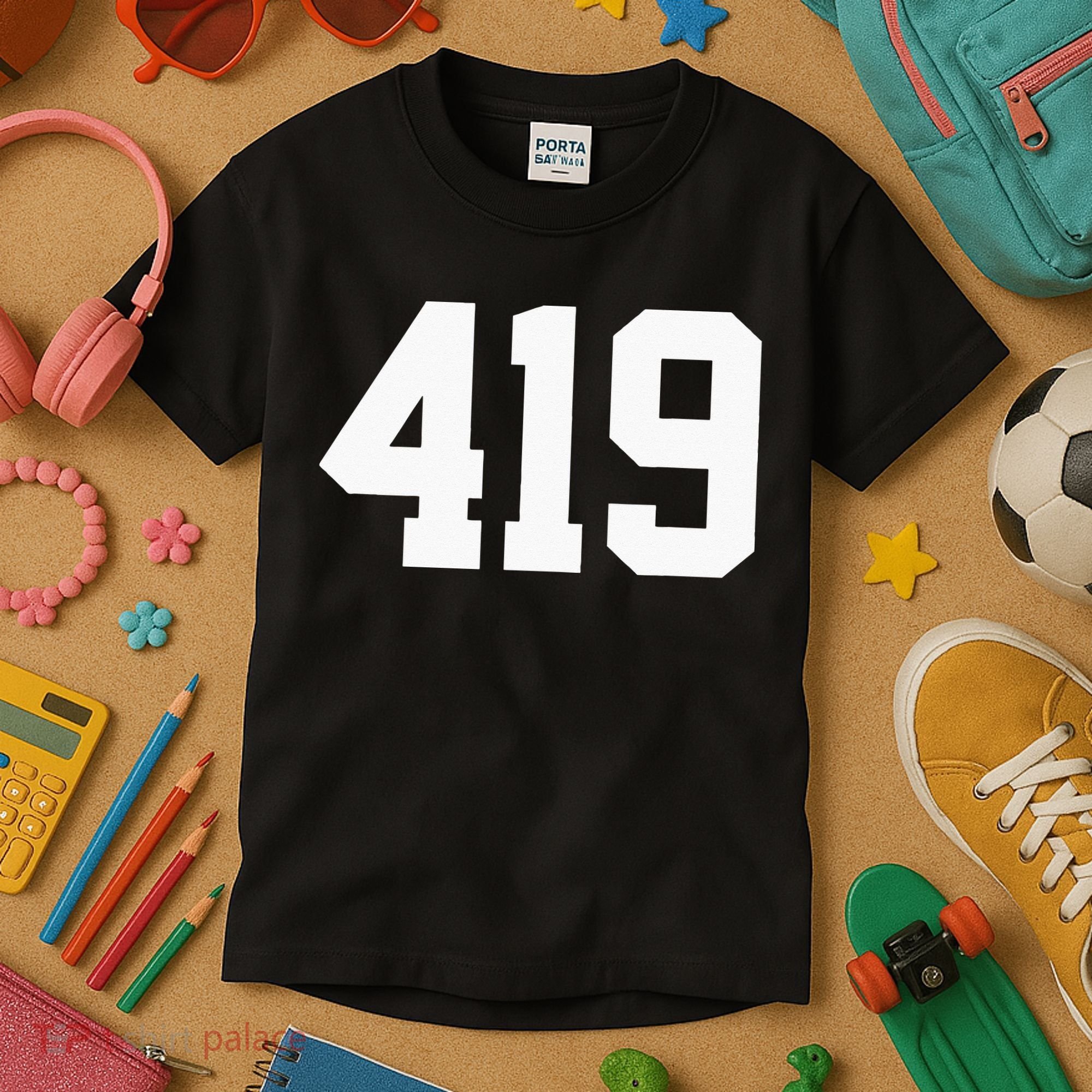 419 Area Code Toledo Sylvania Mansfield Lima Findlay Ohio Kids T-Shirt