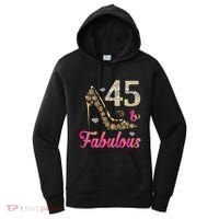 45 And Fabulous Funny 45th Birthday Cute Gift Beautiful Fun Women's Hoodie thumb 0