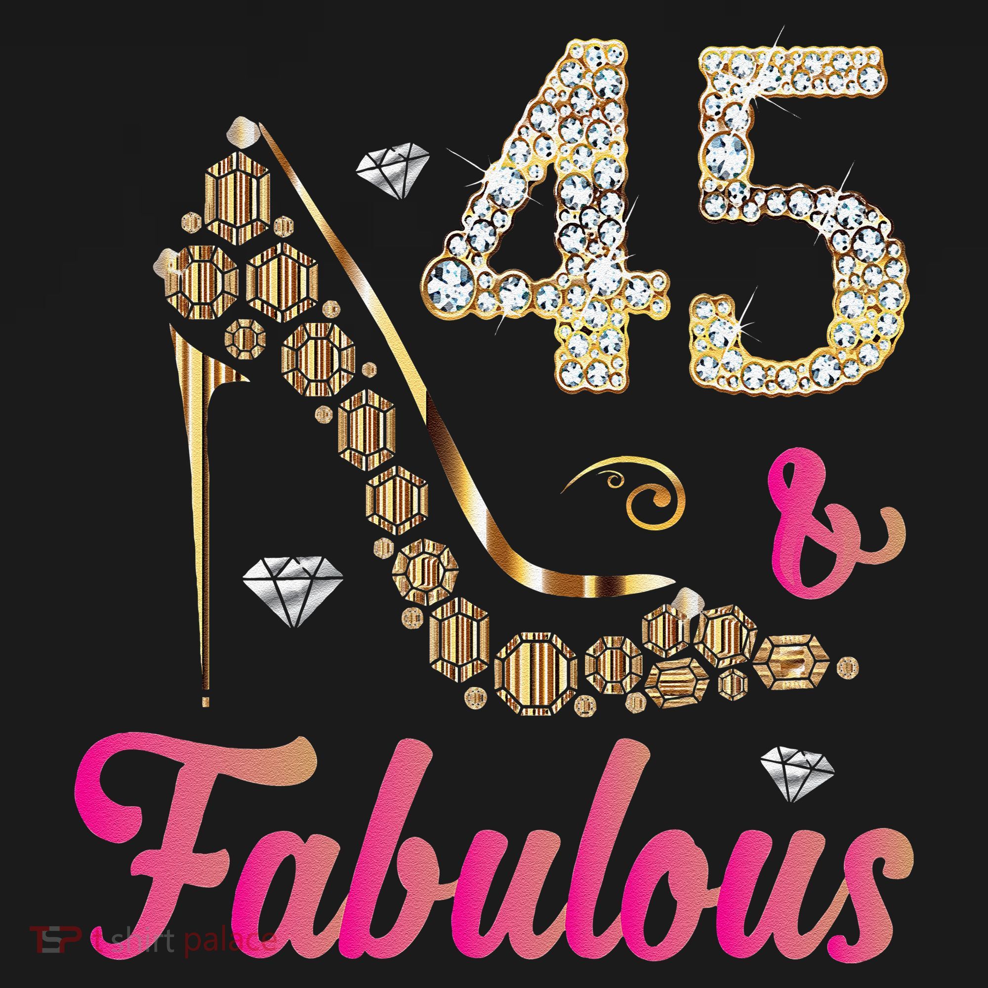 45 And Fabulous Funny 45th Birthday Cute Gift Beautiful Fun Women's Hoodie