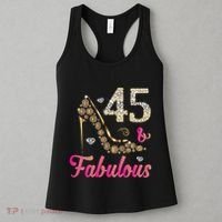 45 And Fabulous Funny 45th Birthday Cute Gift Beautiful Fun Women's Tank Top thumb 3