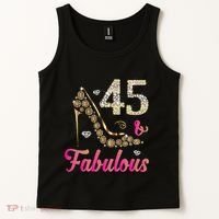45 And Fabulous Funny 45th Birthday Cute Gift Beautiful Fun Tank Top thumb 2