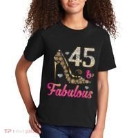 45 And Fabulous Funny 45th Birthday Cute Gift Beautiful Fun Kids T-Shirt thumb 2