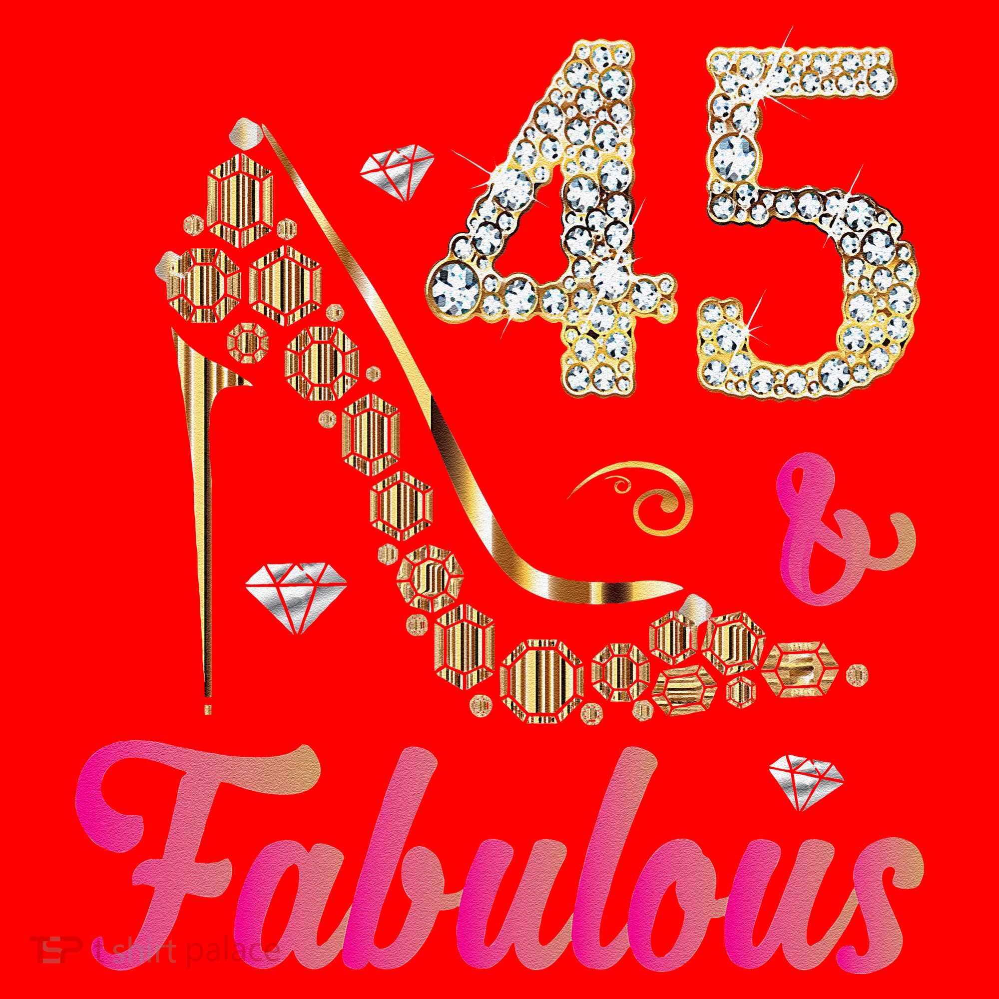 45 And Fabulous Funny 45th Birthday Cute Gift Beautiful Fun Santa Hat
