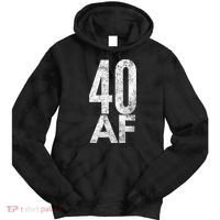 40 AF Funny 40th Birthday Gift 40 Year Old Idea 1978 Tie Dye Hoodie thumb 0