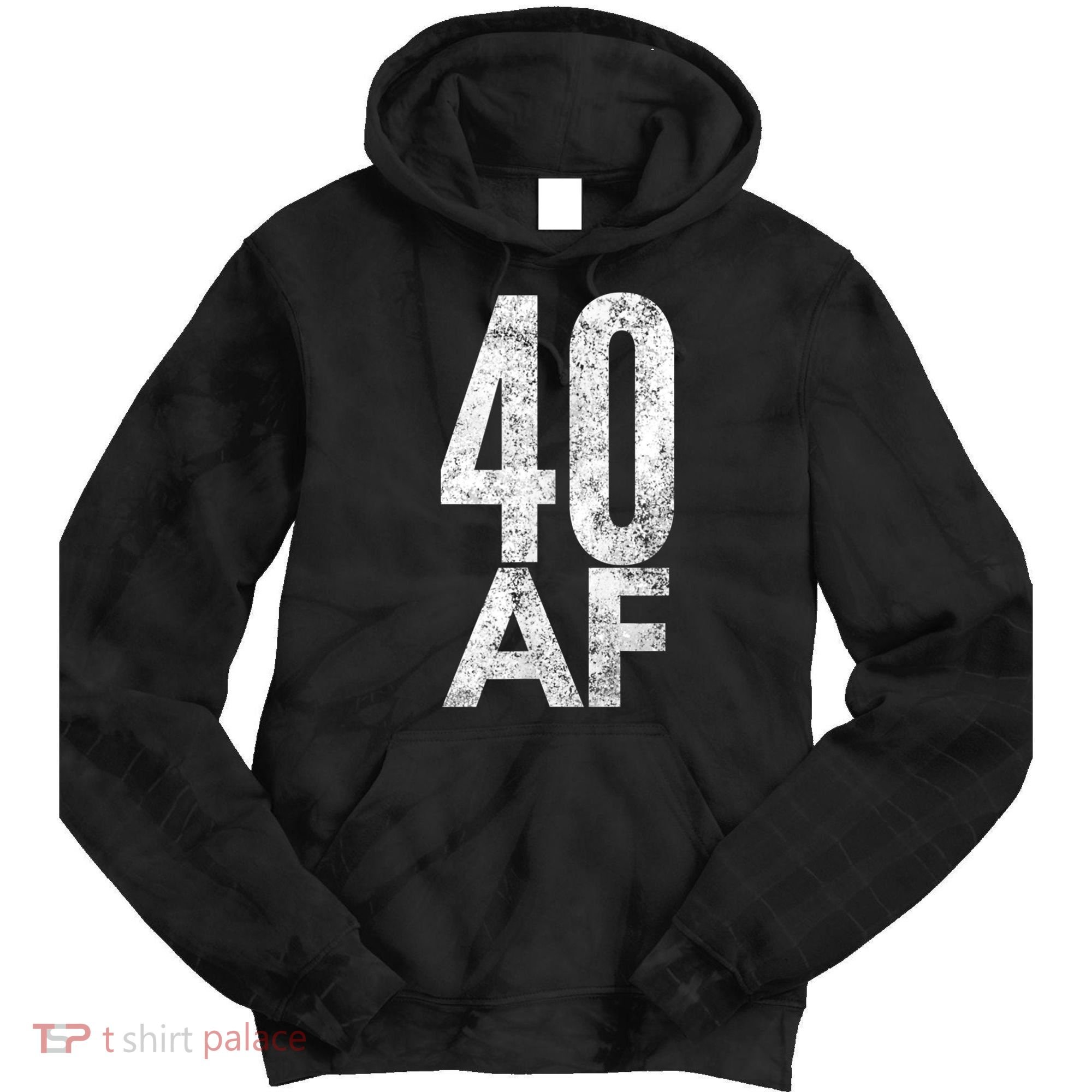 40 AF Funny 40th Birthday Gift 40 Year Old Idea 1978 Tie Dye Hoodie