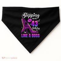 43 And Fabulous High Heels Stepping Into My 43Rd Birthday USA-Made Doggie Bandana thumb 0