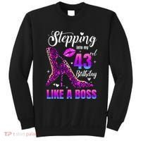 43 And Fabulous High Heels Stepping Into My 43Rd Birthday Sweatshirt thumb 0