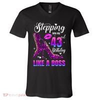 43 And Fabulous High Heels Stepping Into My 43Rd Birthday V-Neck T-Shirt thumb 0