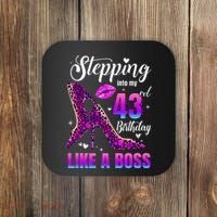 43 And Fabulous High Heels Stepping Into My 43Rd Birthday Coaster thumb 0