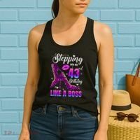 43 And Fabulous High Heels Stepping Into My 43Rd Birthday Women's Tank Top thumb 2