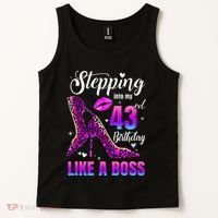 43 And Fabulous High Heels Stepping Into My 43Rd Birthday Tank Top thumb 2