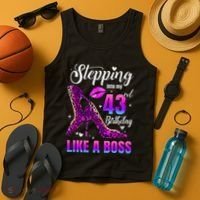 43 And Fabulous High Heels Stepping Into My 43Rd Birthday Tank Top thumb 4