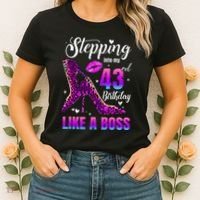 43 And Fabulous High Heels Stepping Into My 43Rd Birthday Women's T-Shirt thumb 2
