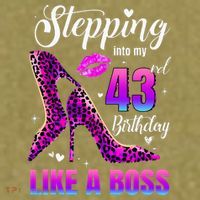 43 And Fabulous High Heels Stepping Into My 43Rd Birthday Garment-Dyed Women's Muscle Tee thumb 6
