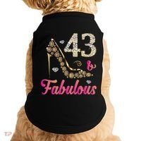 43 And Fabulous Funny 43th Birthday Cute Gift Beautiful Fun Doggie Tank thumb 0