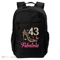 43 And Fabulous Funny 43th Birthday Cute Gift Beautiful Fun Backpack thumb 0