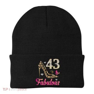 43 And Fabulous Funny 43th Birthday Cute Gift Beautiful Fun Beanie