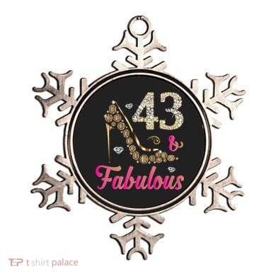 43 And Fabulous Funny 43th Birthday Cute Gift Beautiful Fun Ornament