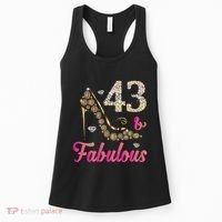 43 And Fabulous Funny 43th Birthday Cute Gift Beautiful Fun Women's Tank Top thumb 0