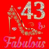 43 And Fabulous Funny 43th Birthday Cute Gift Beautiful Fun Santa Hat thumb 1