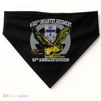 4325th Airborne Infantry Gold F.A.L.C.O.N.S USA-Made Doggie Bandana thumb 0