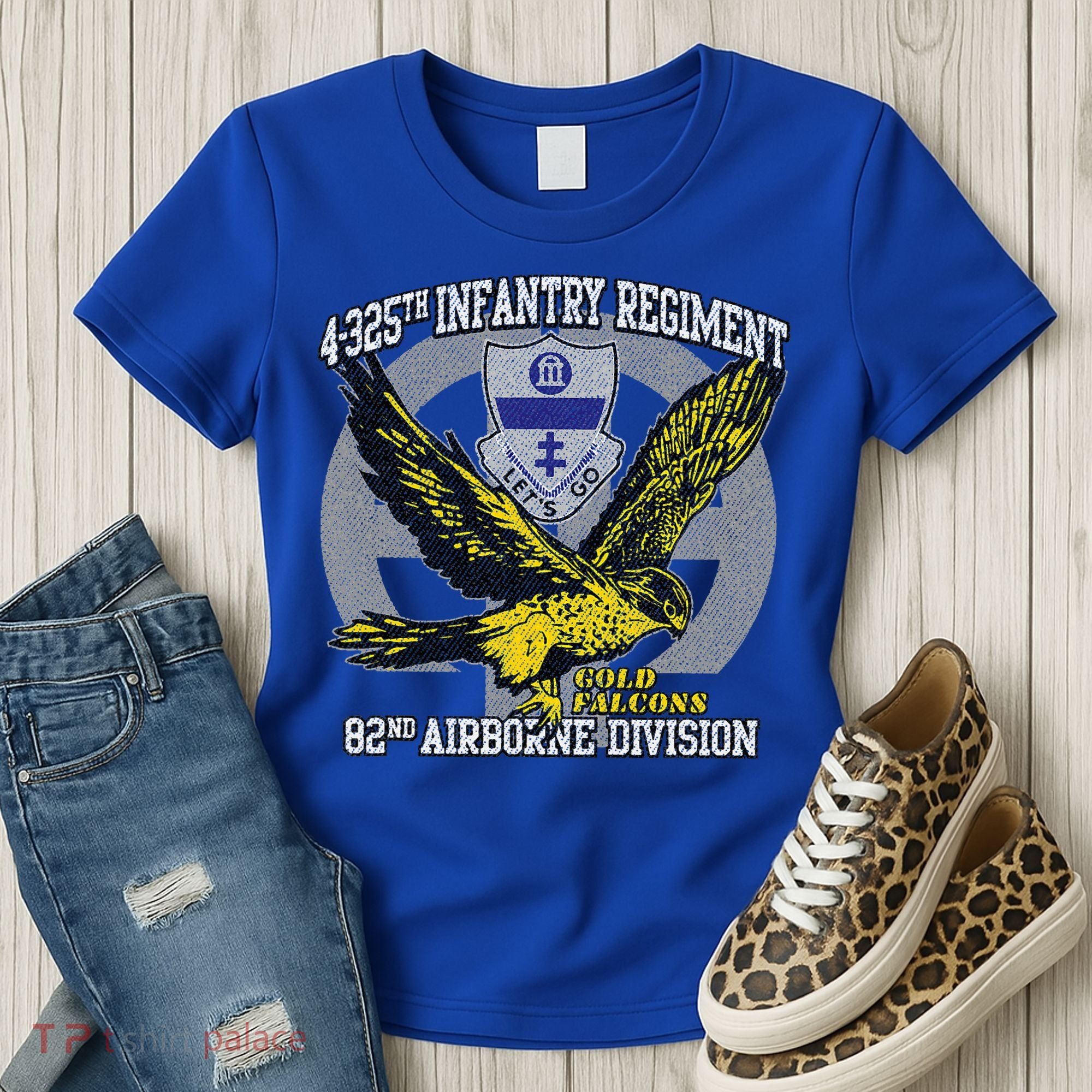 4325th Airborne Infantry Gold F.A.L.C.O.N.S Women's T-Shirt