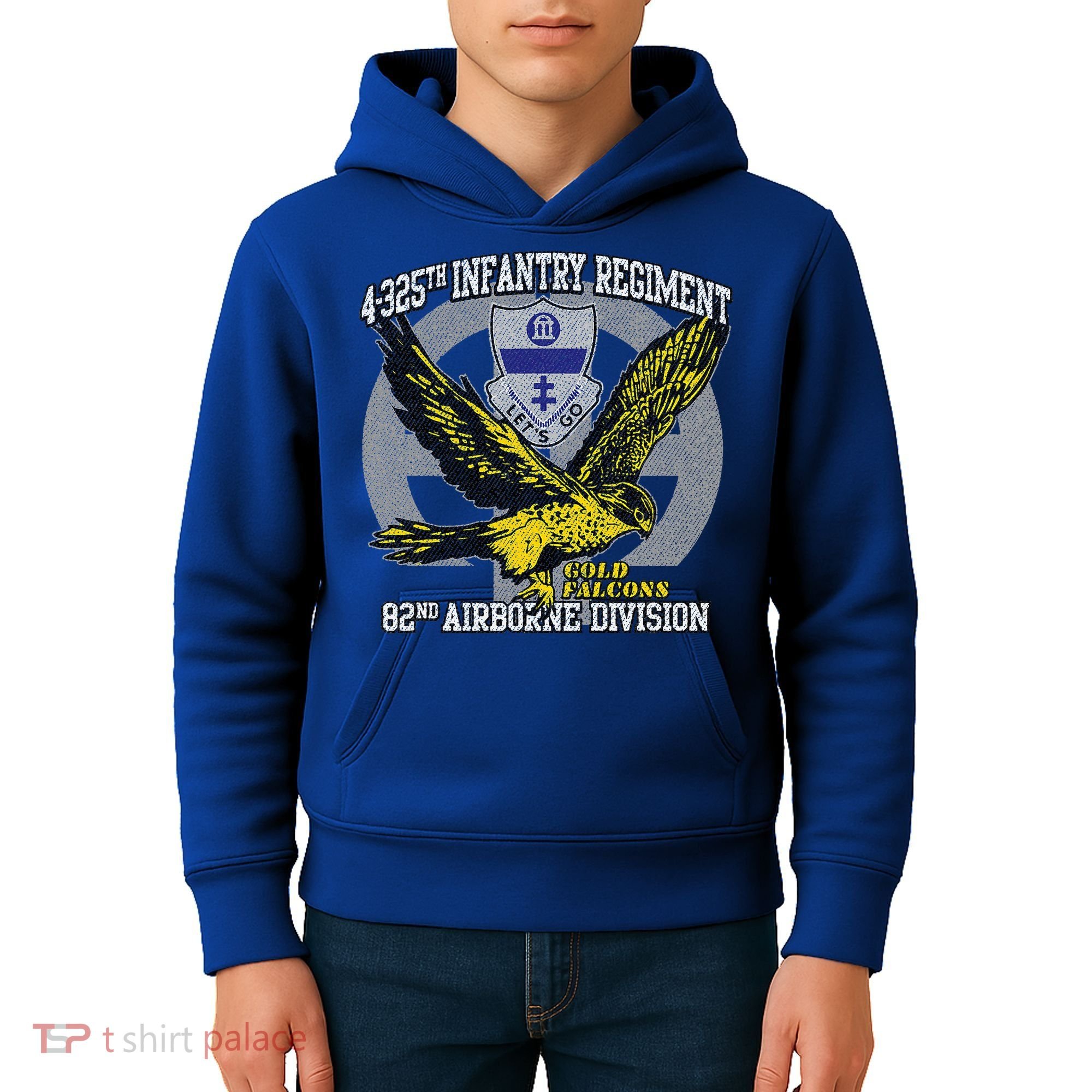 4325th Airborne Infantry Gold F.A.L.C.O.N.S Kids Hoodie