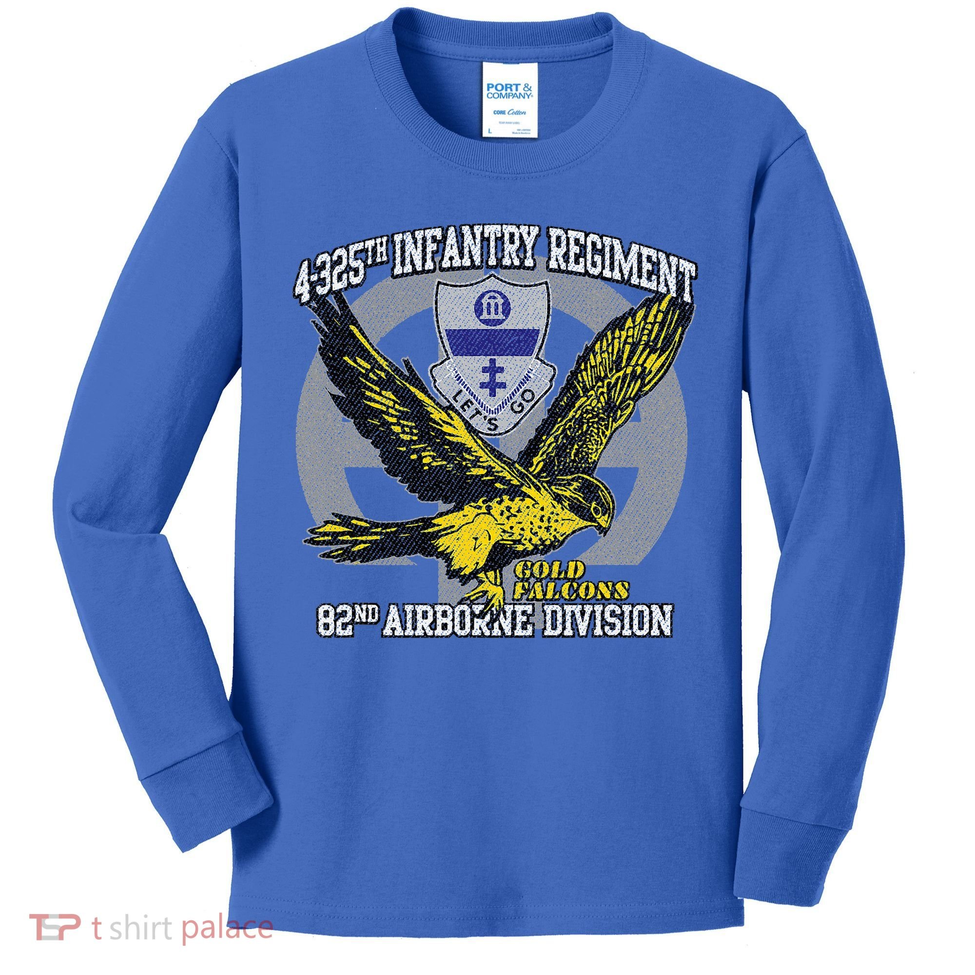 4325th Airborne Infantry Gold F.A.L.C.O.N.S Kids Long Sleeve Shirt