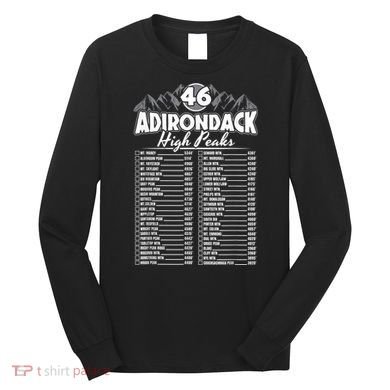 46 Adirondack Mountain Climbing Checklist Long Sleeve Shirt