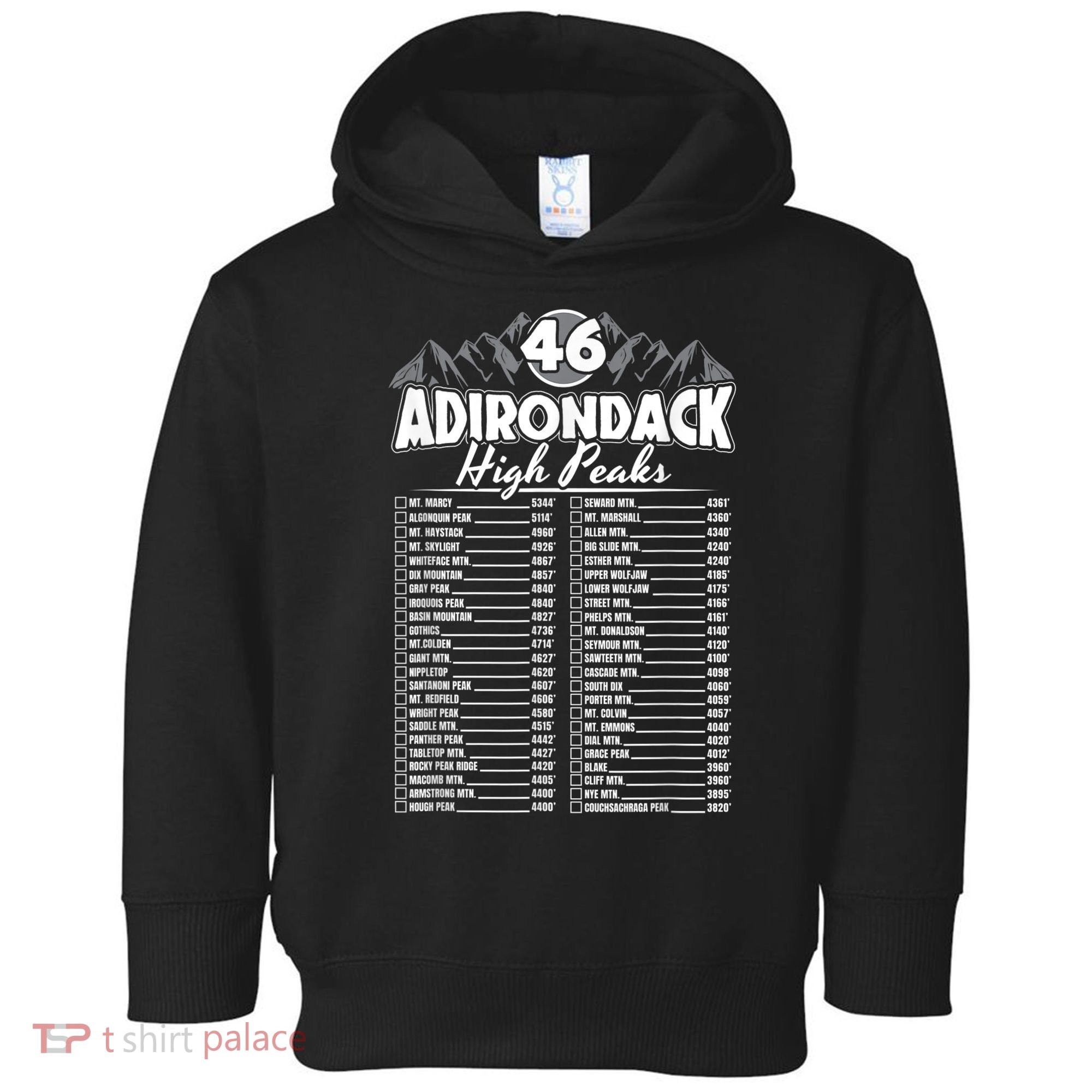 46 Adirondack Mountain Climbing Checklist Toddler Hoodie
