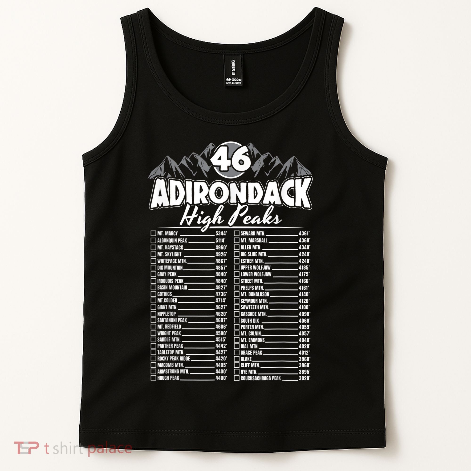 46 Adirondack Mountain Climbing Checklist Tank Top