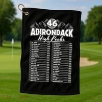 46 Adirondack Mountain Climbing Checklist Golf Towel thumb 1