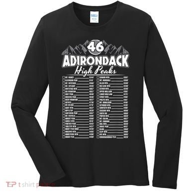 46 Adirondack Mountain Climbing Checklist Women's Long Sleeve Shirt