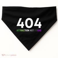 404 Attraction Not Found Funny Aroace Pride Aro Ace LGBTQ USA-Made Doggie Bandana thumb 0
