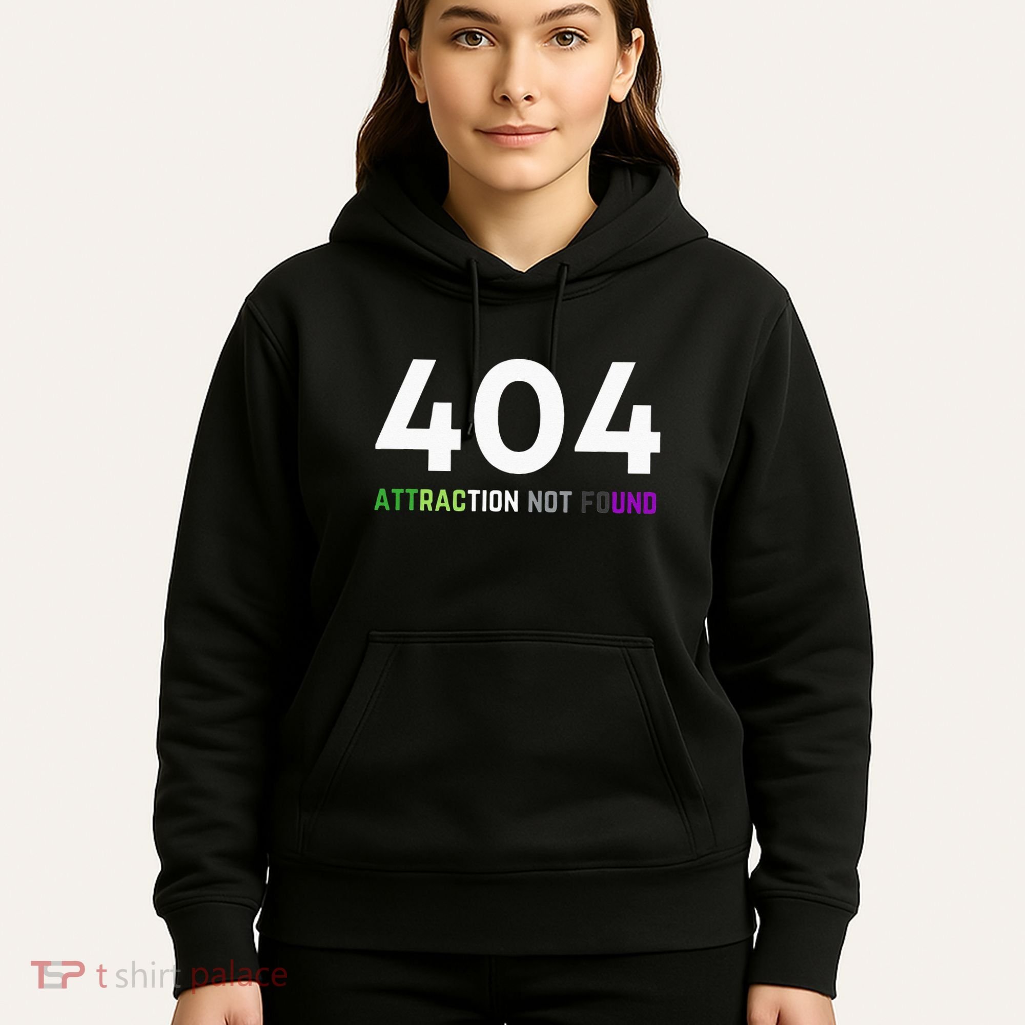 404 Attraction Not Found Funny Aroace Pride Aro Ace LGBTQ Hoodie