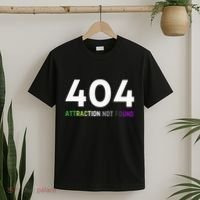 404 Attraction Not Found Funny Aroace Pride Aro Ace LGBTQ T-Shirt thumb 2