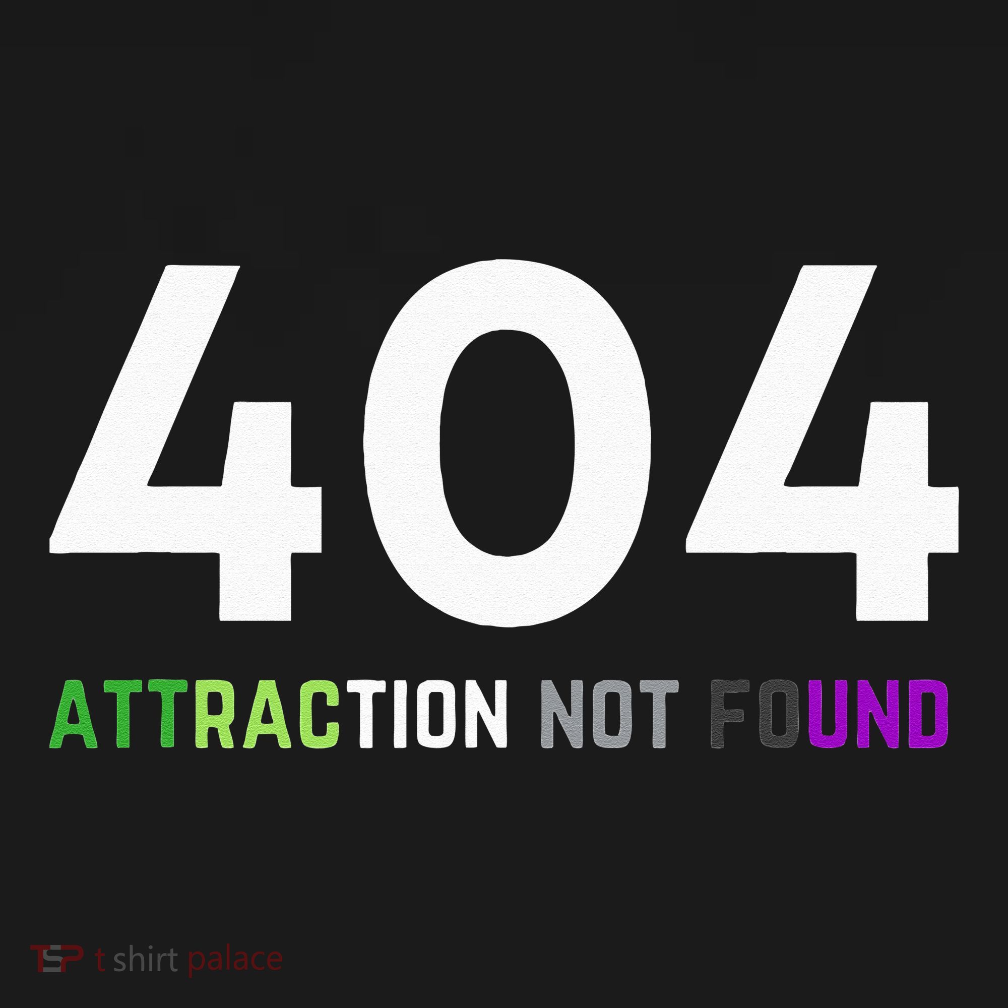 404 Attraction Not Found Funny Aroace Pride Aro Ace LGBTQ T-Shirt