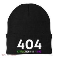 404 Attraction Not Found Funny Aroace Pride Aro Ace LGBTQ Beanie thumb 0