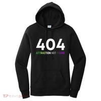 404 Attraction Not Found Funny Aroace Pride Aro Ace LGBTQ Women's Hoodie thumb 0