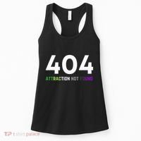 404 Attraction Not Found Funny Aroace Pride Aro Ace LGBTQ Women's Tank Top thumb 0