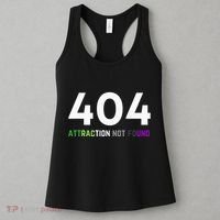 404 Attraction Not Found Funny Aroace Pride Aro Ace LGBTQ Women's Tank Top thumb 3