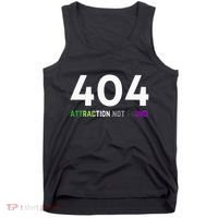 404 Attraction Not Found Funny Aroace Pride Aro Ace LGBTQ Tank Top thumb 0