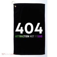 404 Attraction Not Found Funny Aroace Pride Aro Ace LGBTQ Golf Towel thumb 0